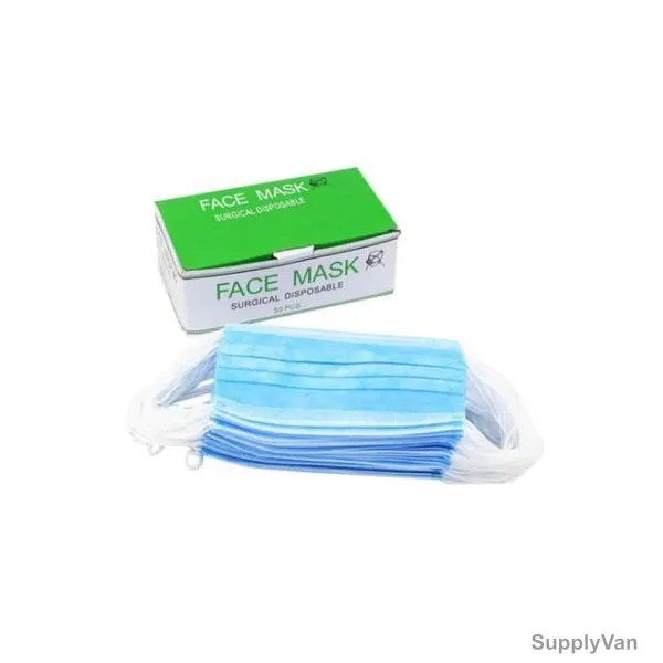 Surgical Disposable Mask, 3 Ply, Blue, 50 Pcs/Pack