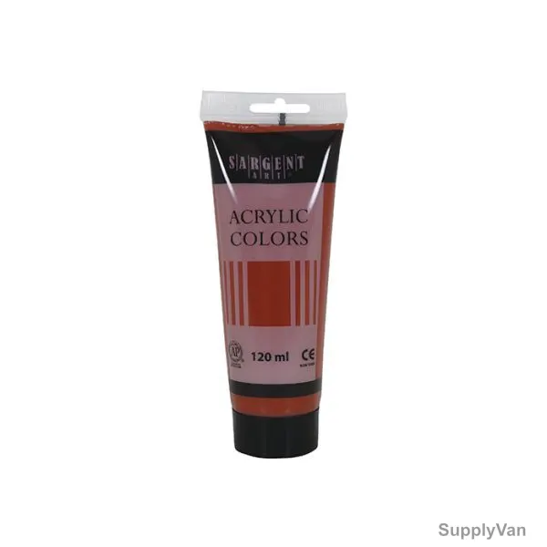 Sargent Art Acrylic Paint, SA23-0390, 120ml, Burnt Sienna
