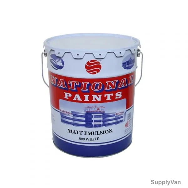 National Paints Protective Emulsion Water Paint, 800, Matt, 18 Ltrs, White