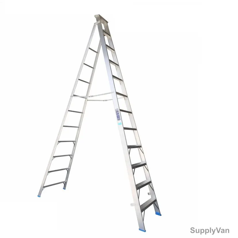 Topman Dual Purpose Ladder, DPAL12, Aluminium, 12 Steps, 130 Kg Loading Capacity