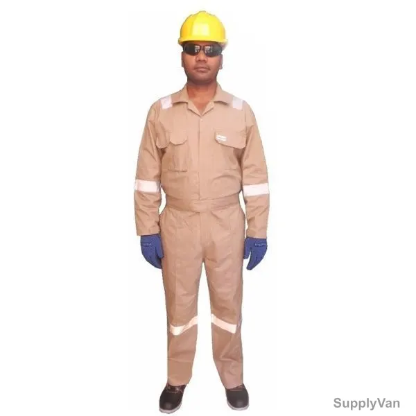Vaultex Coverall With Reflective Strips, CUR, 260GSM, M, Beige