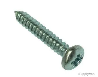 Tuf-Fix Pan Self Tapping Screw, 8x3 Inch, CS, Chrome, PK225