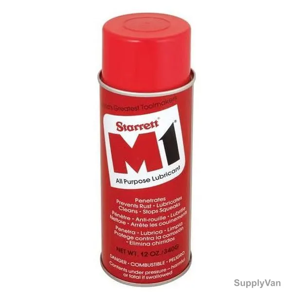 Starrett M1 Industrial All Purpose Lubricant Spray, M195173, 12 Oz
