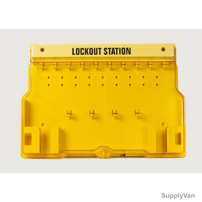 Lockout Station With Lockable Cover, LS-MST10-EB, 400 x 560MM, Yellow — image 1