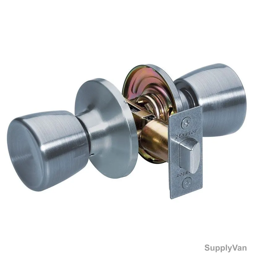 Master Lock Hall and Closet Door Knob, MLTUO0415 Satin Nickel Screw Mount