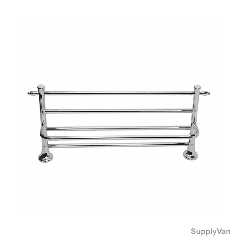 Bold Victoria Wall Mounted Double Towel Rack, BACSET1803809, Brass, 60CM Length, Silver