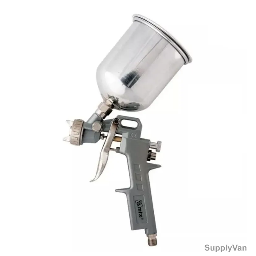 MTX Pneumatic Paint Gun With Upper Tank, 573159, 4 Bar, 1/4 Inch Connection Size, 1000ML Tank Capacity — image 1