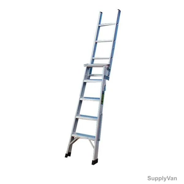 Unique Dual Purpose Ladder, USDPAL-05, Aluminium, 2 Sides, 5 Steps, 1.5 Mtrs, 150 Kg