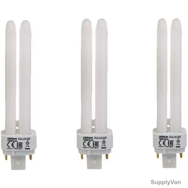 Osram Fluorescent Lamp, Dulux D, 18W, Warm White, 2700K, 3 Pcs/Pack