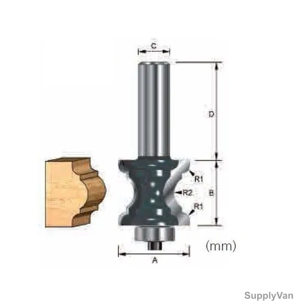 Makita Decorative Bead Bit, D-13328, 34.9x41.28MM