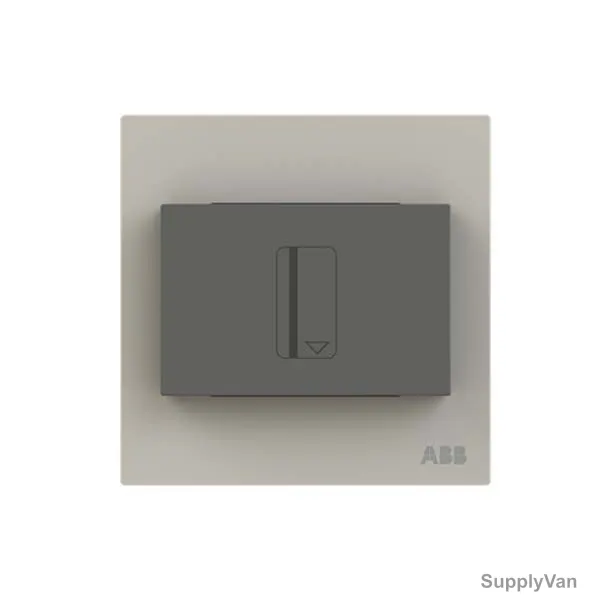 ABB Key Card Switch With LED, AM40244-DU, Millenium, 16A, Dune Sand — image 1