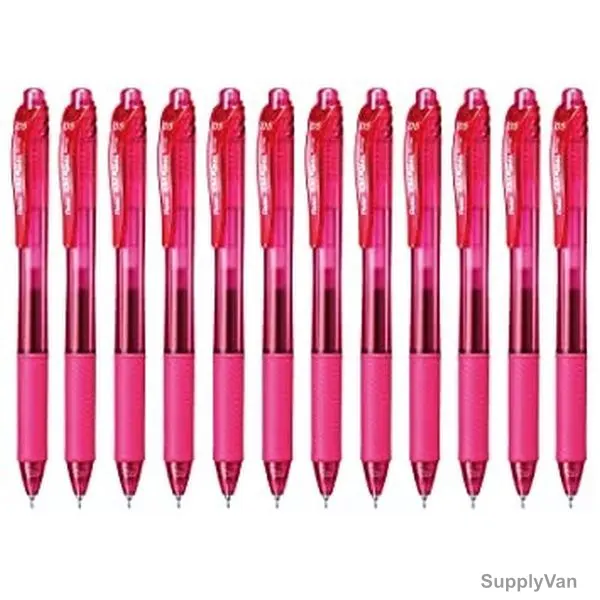 Pentel Energel-X Needle Gel Roller Pen, PE-BLN105-PH, 0.5MM Tip, Pink, 12 Pcs/Pack