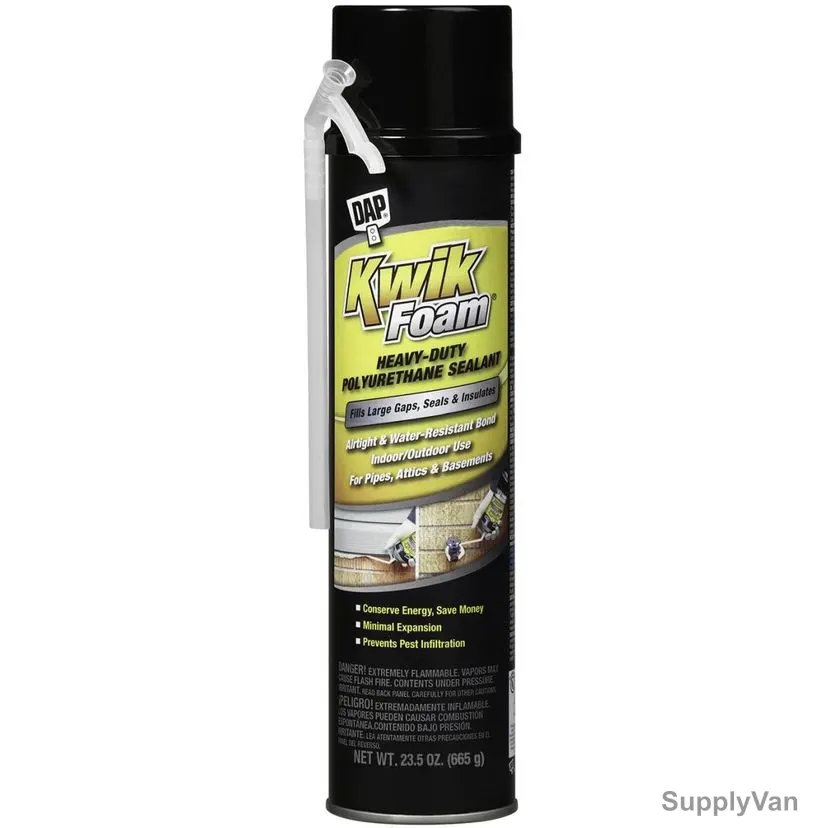 Dap Kwik Foam Polyurethane Insulating Sealant, 18232, Creamy Yellow, 24 Oz, 12 Pcs/Pack