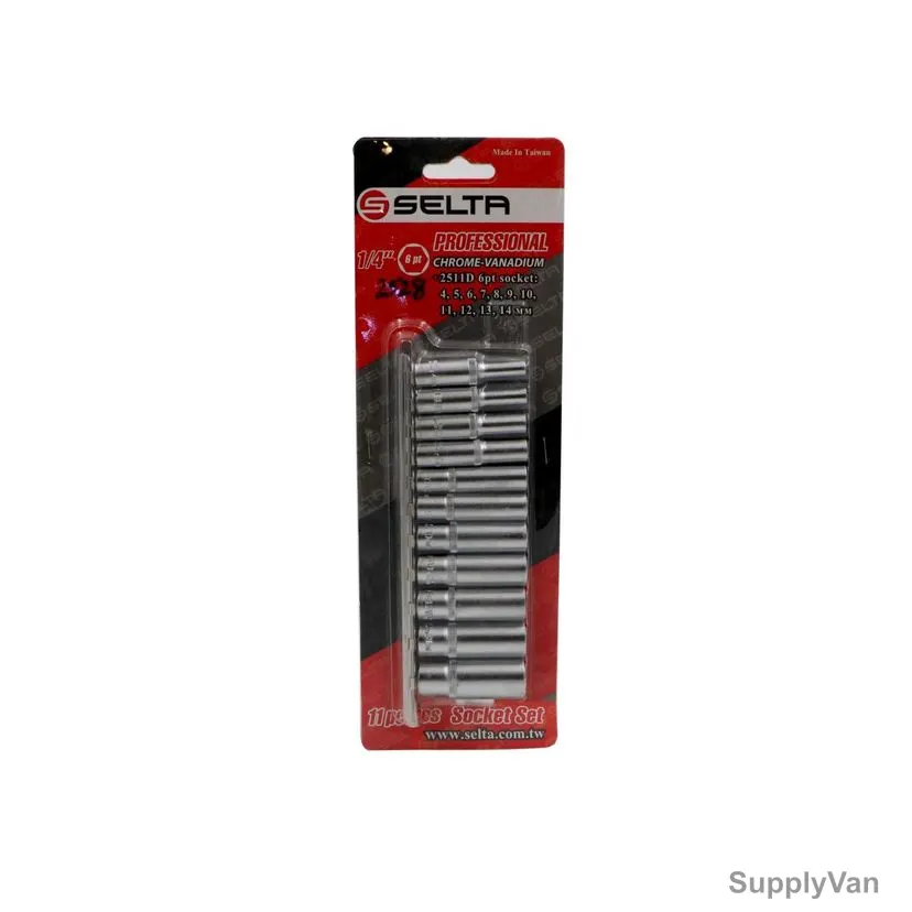 Selta Deep Socket Set, MC7-SOC11, 1/4 Inch, 11 Pcs/Set