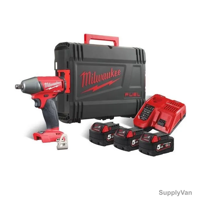 Milwaukee Cordless Impact Wrench, M18FIWF12-503X, Fuel, 18V, 1/2 Inch — image 1