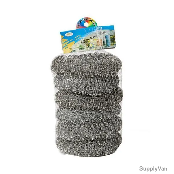 Snh Steel Cleaning Pad, SW03, Silver, 6 Pcs/Pack — image 1