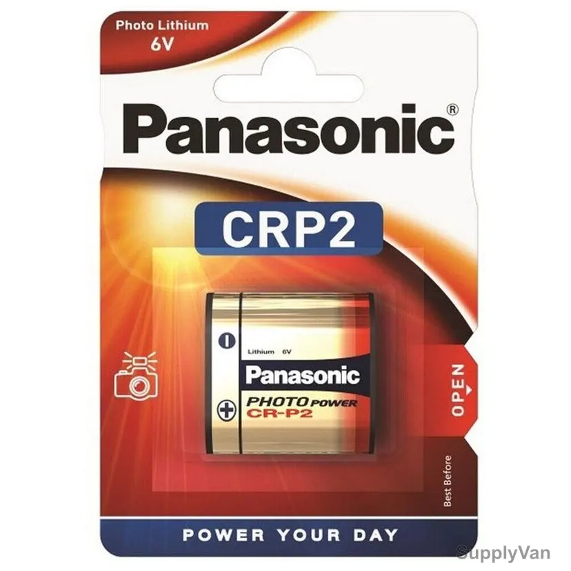 Panasonic Photo Power Lithium Battery, CR-P2, 6V, Gold — image 1