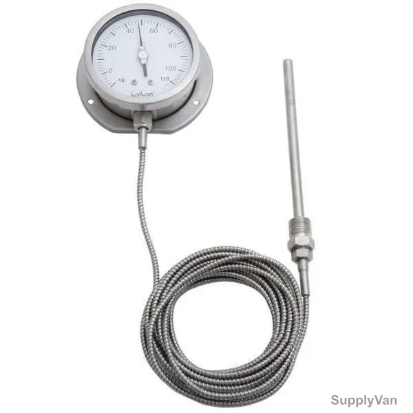 Calcon Gas Filled Capillary Type Thermometer, TG18C, 100MMx7 Mtrs, -10-110 Deg. C