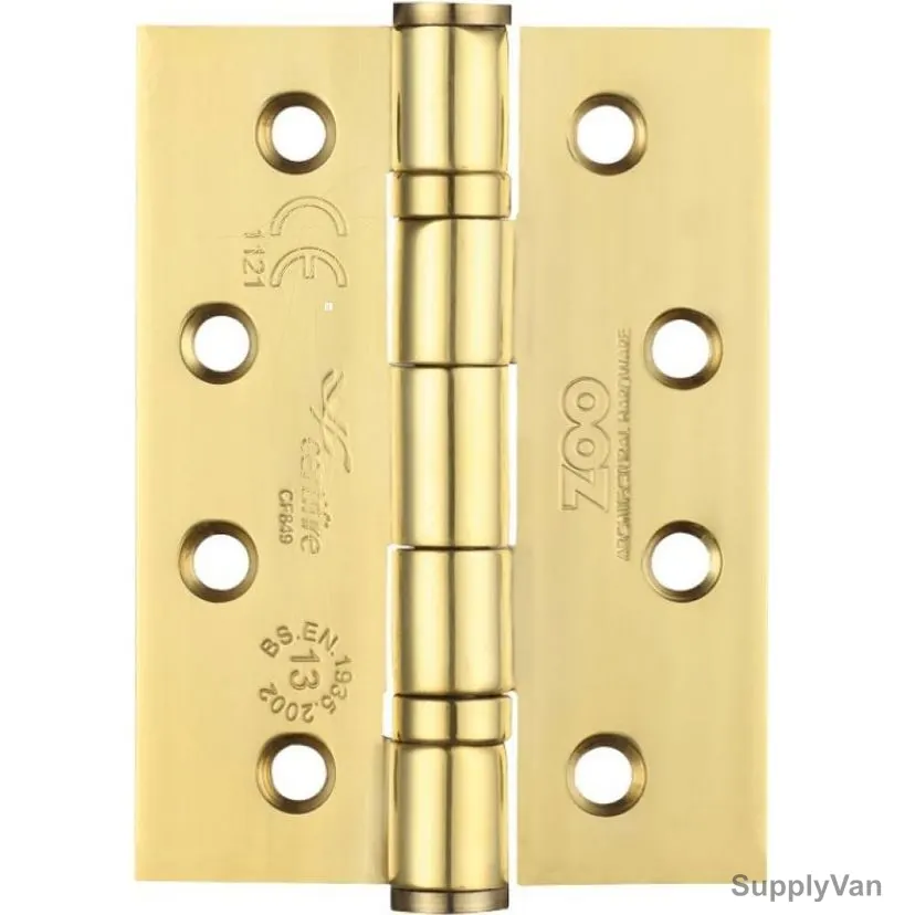 Devon Door Hinge, 89-338-101, Brass, 102MM Length x 76MM Width, 80 Kg Door Weight Capacity