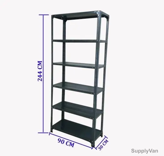 Ast Slotted Angle Shelving, SA24430906, 6 Shelves, 80 Kg Capacity, MS Steel