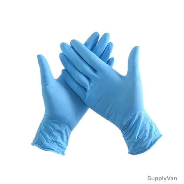 Decdeal Latex Free Disposable Gloves, Nitrile, M, Sky Blue, 100 Pcs/Pack — image 1