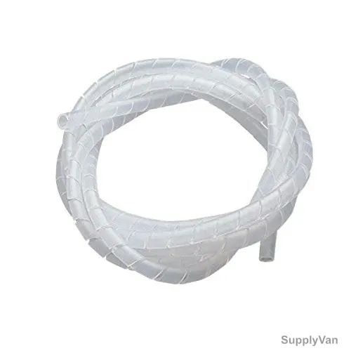 Spiral Wire Wrap, SR-10, Polyethylene, 10MM, 10 Mtrs, White