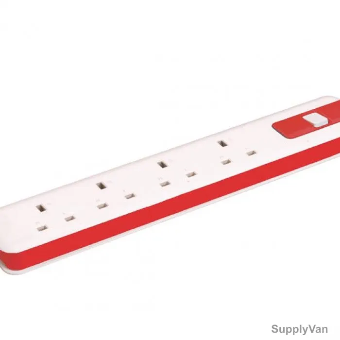 Olsenmark Extension Socket, OMES1710, 4 Way, 5 Mtrs, White