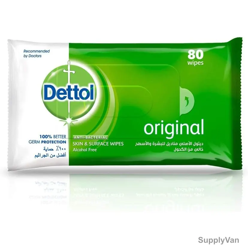 Dettol Original Anti-Bacterial Multi-Use Wipes, 80 Pcs/Pack — image 1