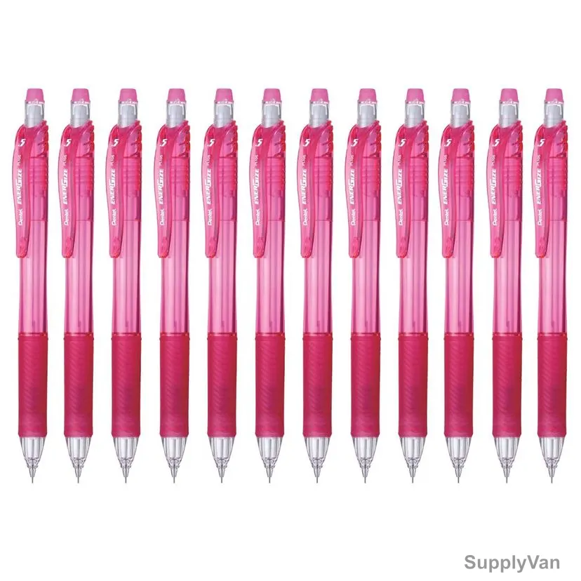 Pentel Mechanical Pencil, PE-PL105-P, Energize-X, 0.5MM, Pink, 12 Pcs/Pack