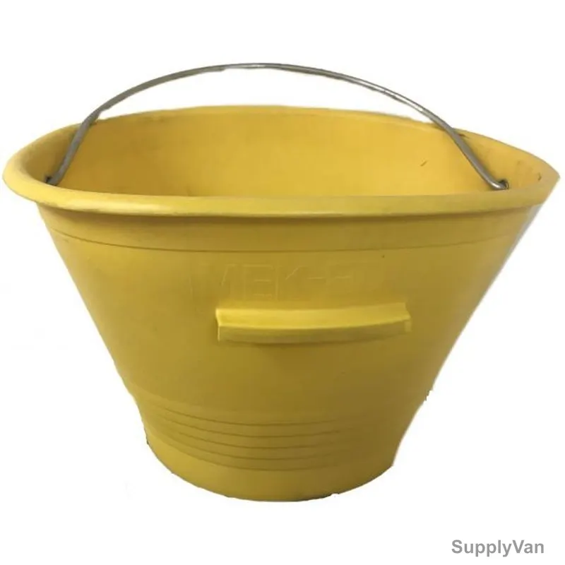 Mekedil Heavy Duty Bucket, 14 Litres, Plastic, Yellow