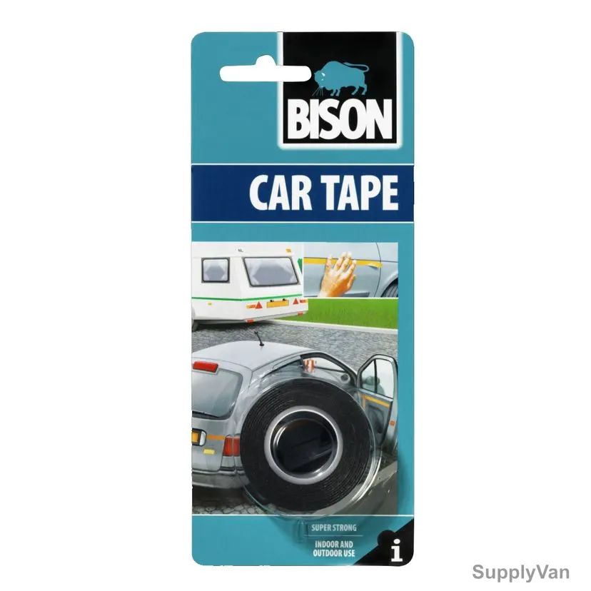 Bison Double Sided Self-Adhesive Foam Tape, 71189, 1.5 Mtrs x 19MM, Black