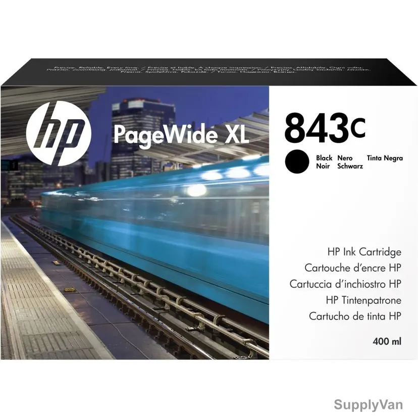 HP PageWide XL Ink Cartridge, C1Q65A, 843C, 400ML, Black — image 1