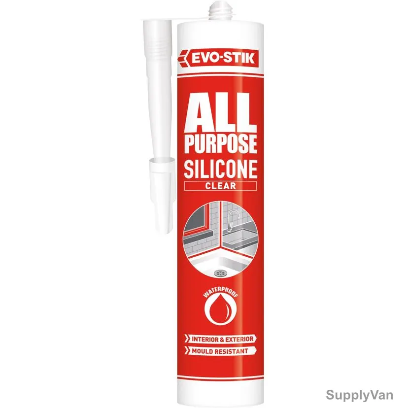 Evo-Stik All Purpose Silicone Sealant, 30613626, 310ML, Clear