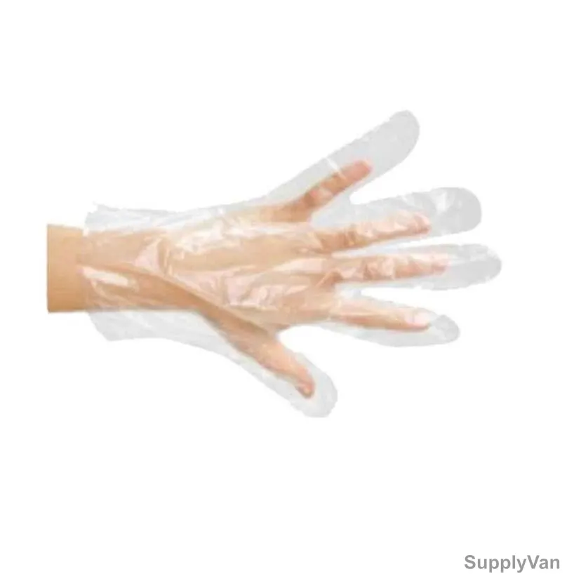 Ameriza Powder Free HDPE Gloves, A118602820, Universal, Transparent, 100 Pcs/Pack