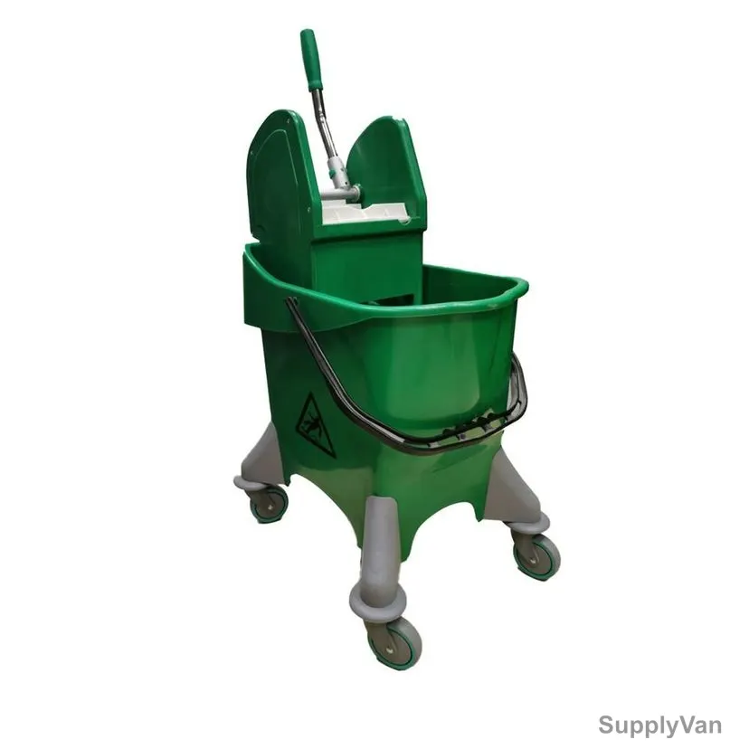 Filmop Single Mop Bucket Trolley, BT18G, Polypropylene, 30 Ltrs, Green