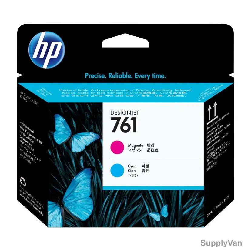 HP DesignJet Printhead, CH646A, 761, Magenta and Cyan — image 1