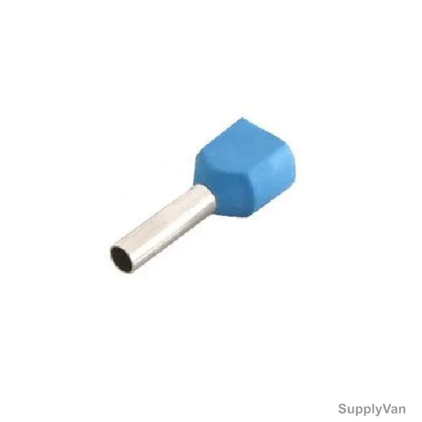 Twin Cord End Terminal, TB-225010, Nylon, 10MM, Blue, PK500