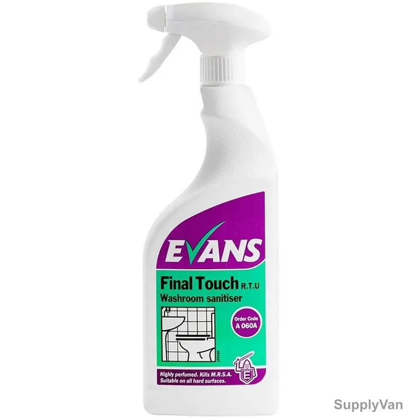 Evans Final Touch Washroom Sanitiser, 750ML, 6 Pcs/Pack