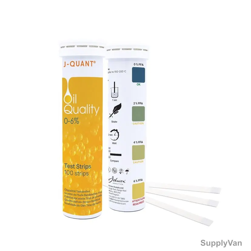 Johnson Oil Quality Test Strip, 245.1, J-Quant, 0 to 6% FFA, 100 Strips/Pack — image 1