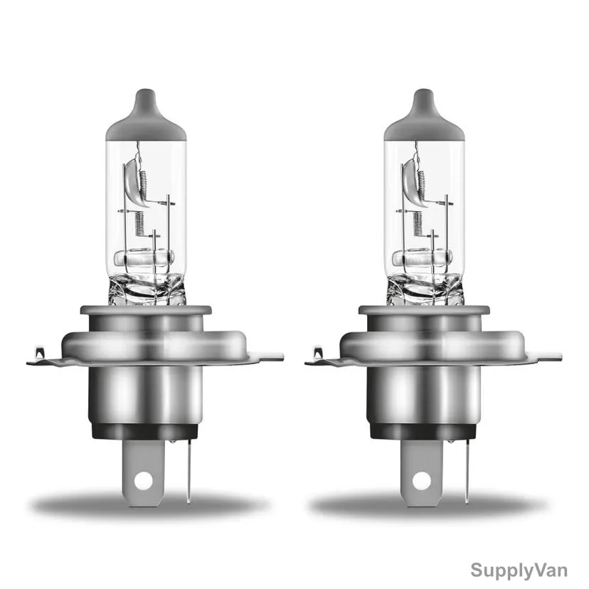Osram Super Bright Premium H4 Halogen Headlight, 62204SBP, P43t, 12V, 100/90W