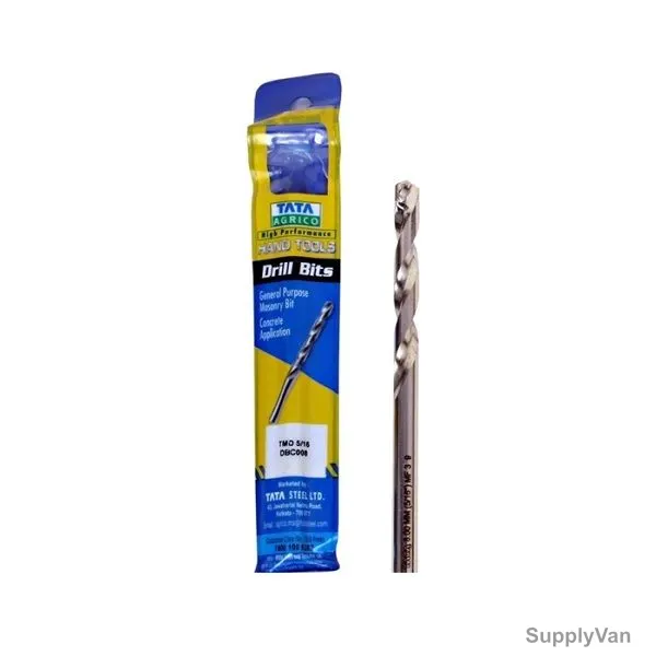 Tata Agrico Masonry Drill Bit, DM008, Stainless Steel, 8MM