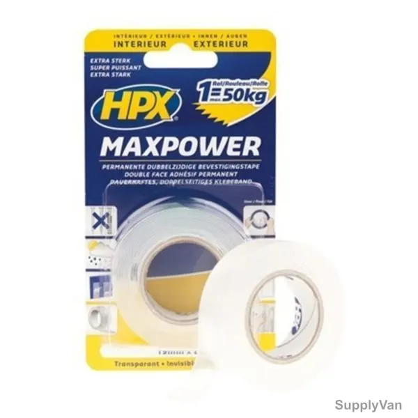 Hpx Max Power Transparent Tape, HT1902, Transparent