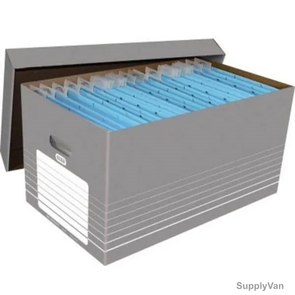 Elba Storage Box, 100333273, Corrugated Cardboard, A4, Grey
