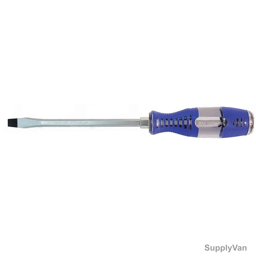 Max Hammering Flat Screwdriver, 389F, 8MM Tip Size x 250MM Length