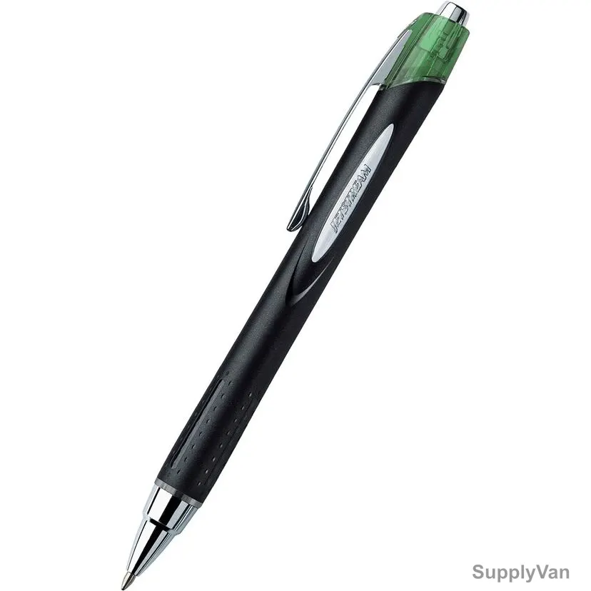Uni-Ball Style Retractable Ball Point Pen, SXN210-GN, Jetstream, 1.0MM Tip, Green, 12 Pcs/Pack