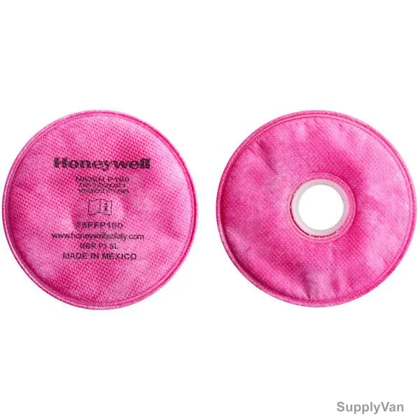 Honeywell Low-Profile P100 Particulate Filter, 75FFP100, North Series, Pink, 2 Pcs/Pack