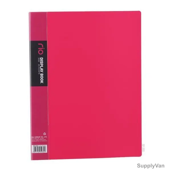 Deli Display File, E5032, Rio, 20 Pocket, Red