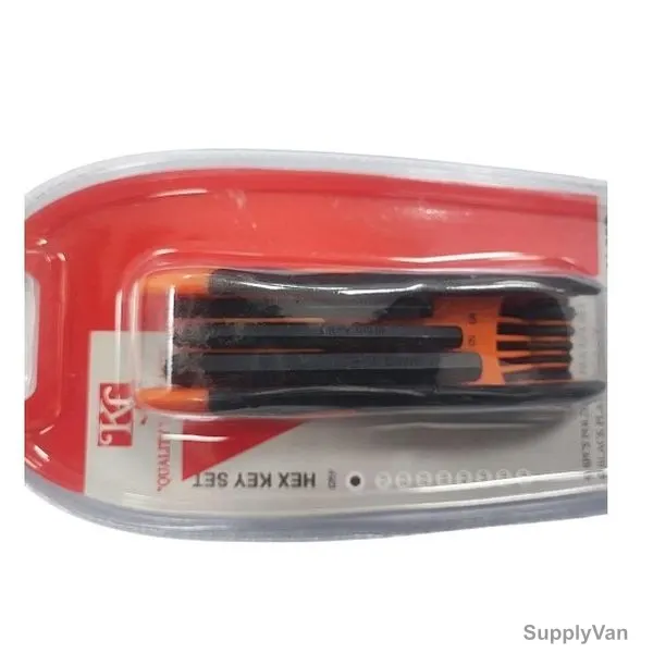 King Force Hex Key Set, KFAL628, Carbon Steel