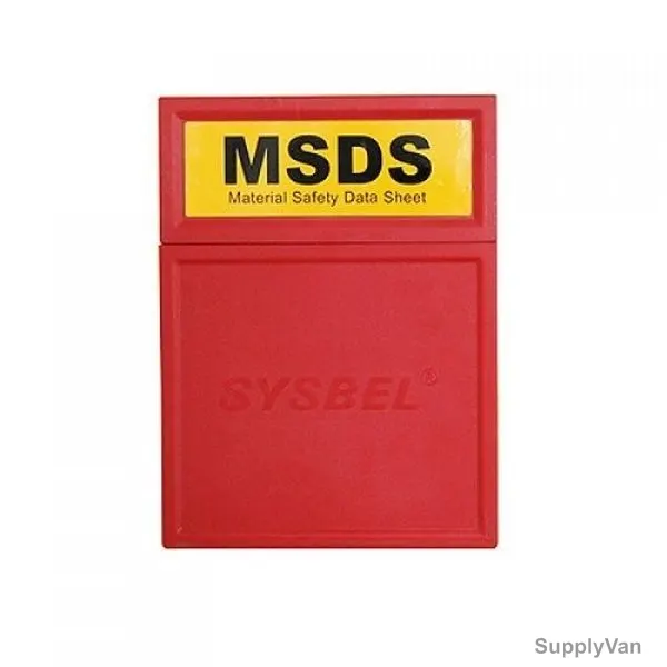 Sysbel MSDS Document Box, WAB001, Red — image 1