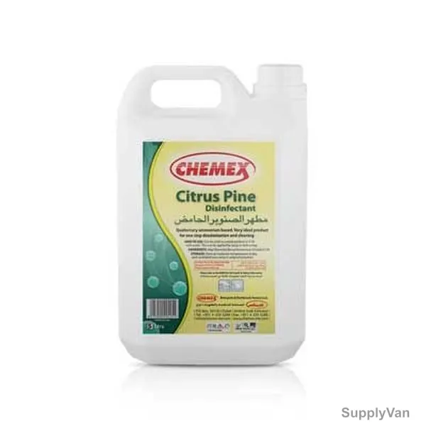 Chemex Citrus Pine Disinfectant Cleaner, 5 Litre, 4 Pcs/Pack